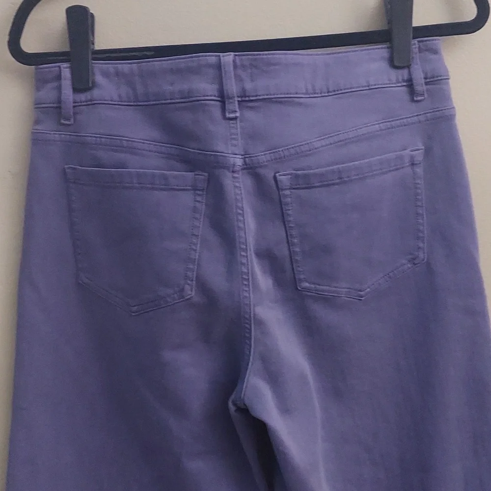 J JILL Wide-Leg Classic Cropped Midrise Jeans In Light French Violet - Picture 10 of 16